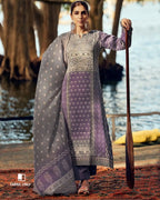 Deep Exquisite Purple Jam Cotton Unstitched Dress Material