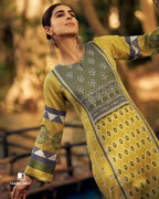 Mulgore Mustard Yellow Jam Cotton Unstitched Dress Material