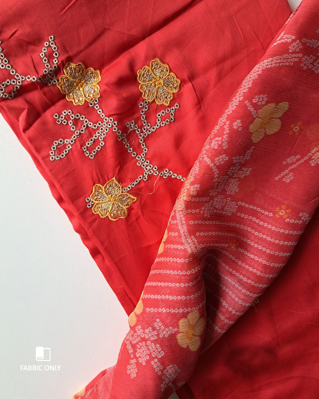 Flush Mahogany Jam Satin with Bemberg Dupatta Unstitched Dress Material