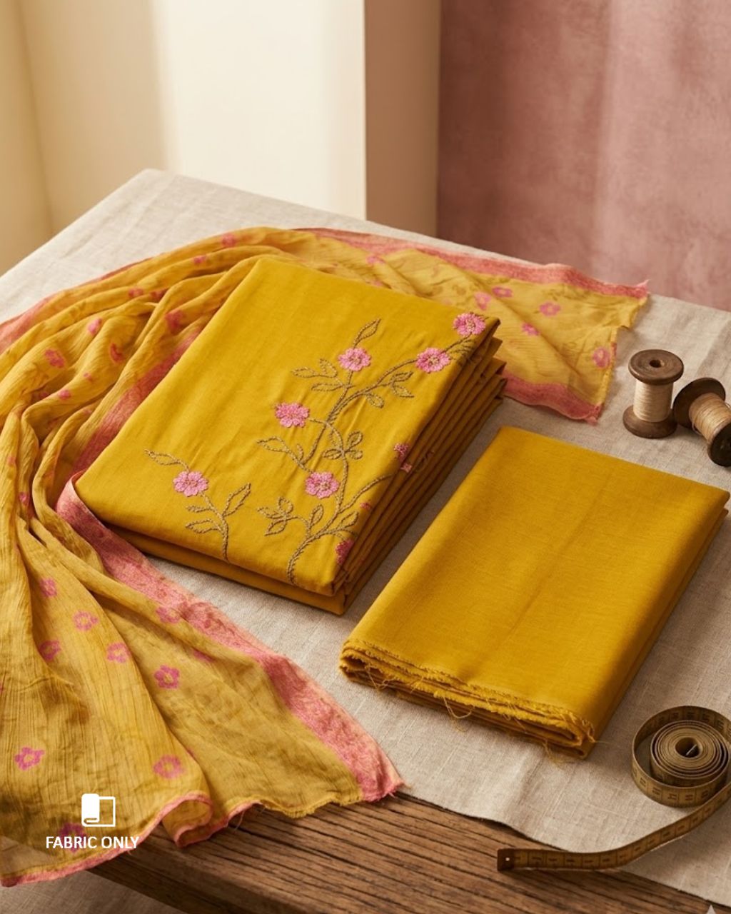 Elysium Gold Jam Satin Bemberg Dupatta Modern Palette