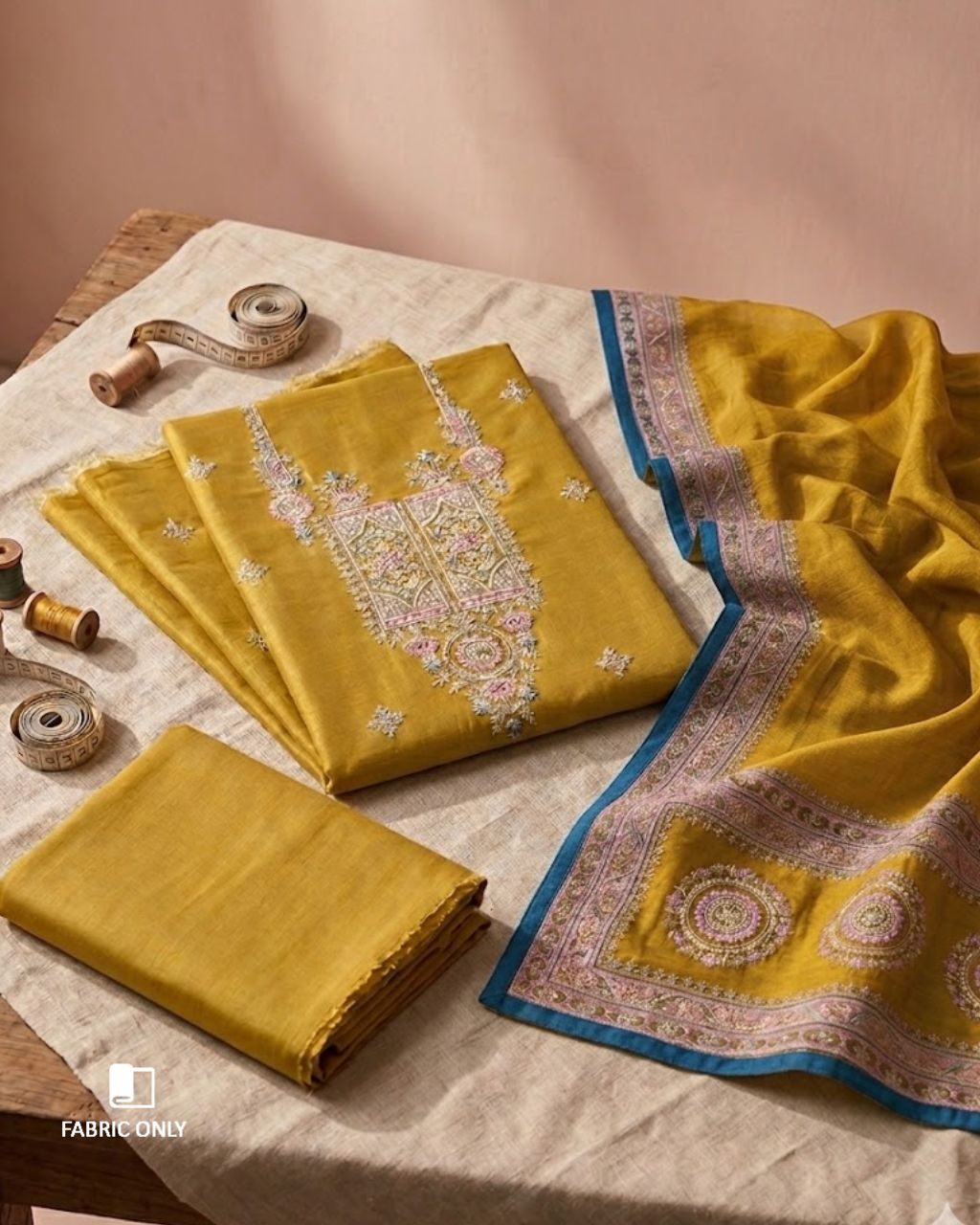 Main Mast Gold Heavy Embroidery Work Silk Graceful Melody