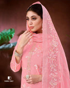 Salmon Tartare Pink Pure Lawn Unstitched Dress Material