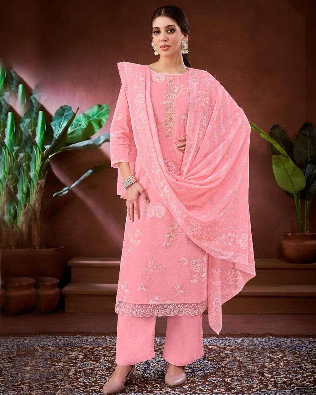 Salmon Tartare Pink Lawn Contemporary Classic Charm