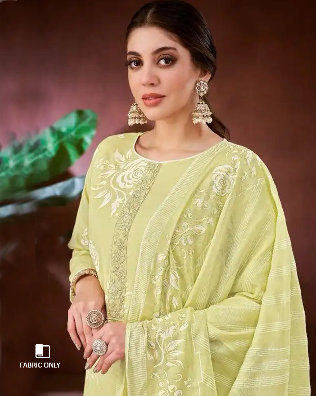 Straw Yellow Lawn Unstitched Dress Material