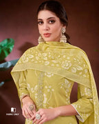 Lemonade Stand Yellow Lawn Cotton Unstitched Dress Material