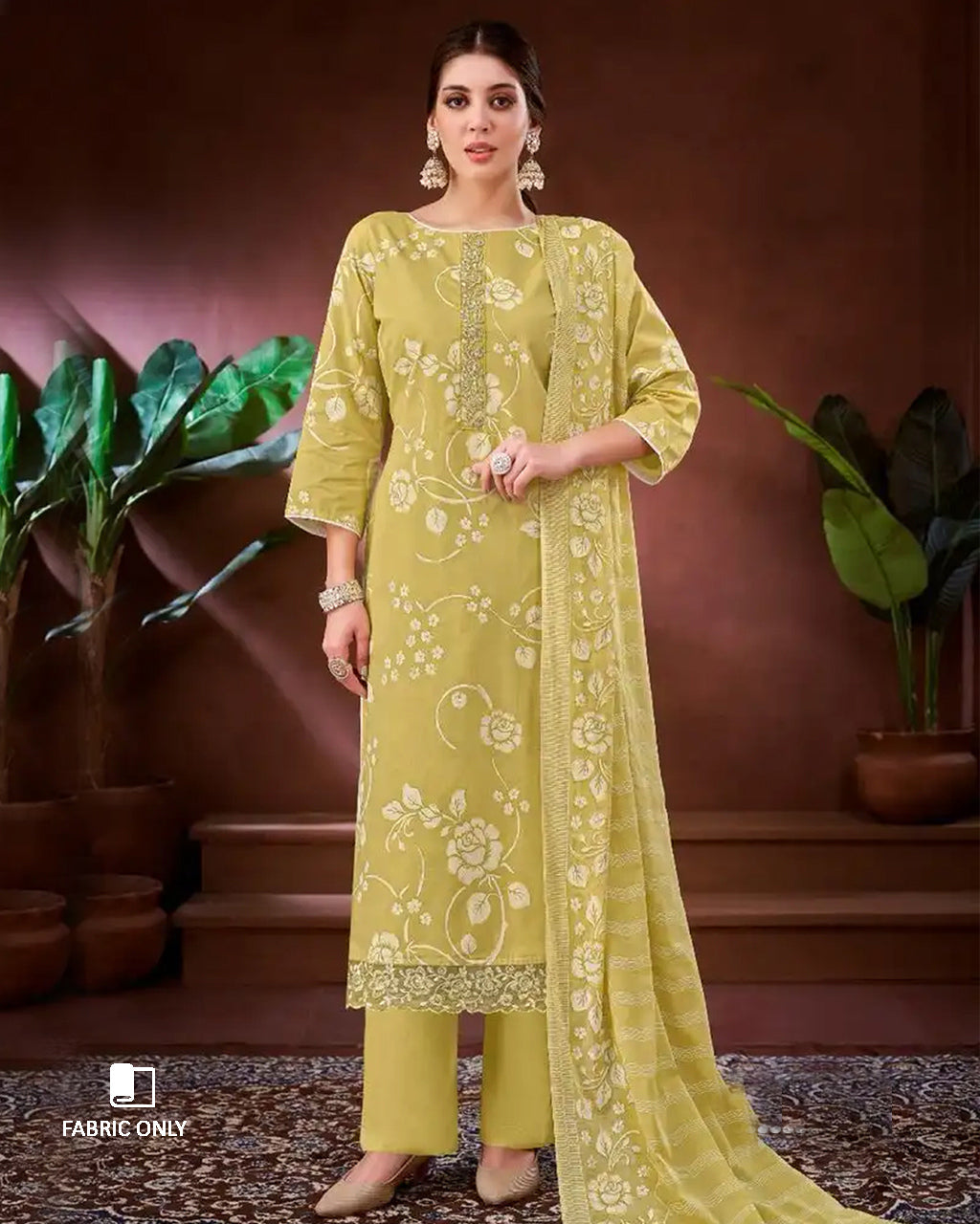 Lemonade Stand Yellow Lawn Cotton Unstitched Dress Material