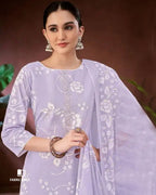 Lavender Dust Lawn Unstitched Dress Material