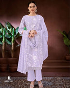 Lavender Dust Lawn Unstitched Dress Material