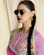 Highlighter Pink Lawn Cotton Digital Print Delicate Charm Collection