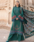 Country Meadow Green Premium Rayon Semi-Stitched Dress Material