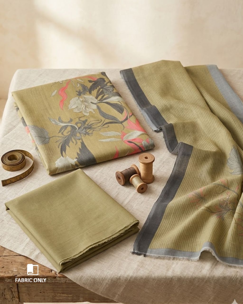 Charming Bullet Shell Green Viscose Pashmina Digital Print And Fancy Work Vintage Charm