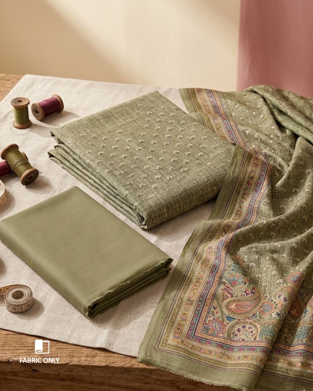 Dash Of Oregano Green Digital Print Viscose Pashmina Masterpiece