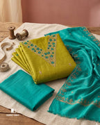 Poster Yellow Vichitra Silk Effortless Luxury