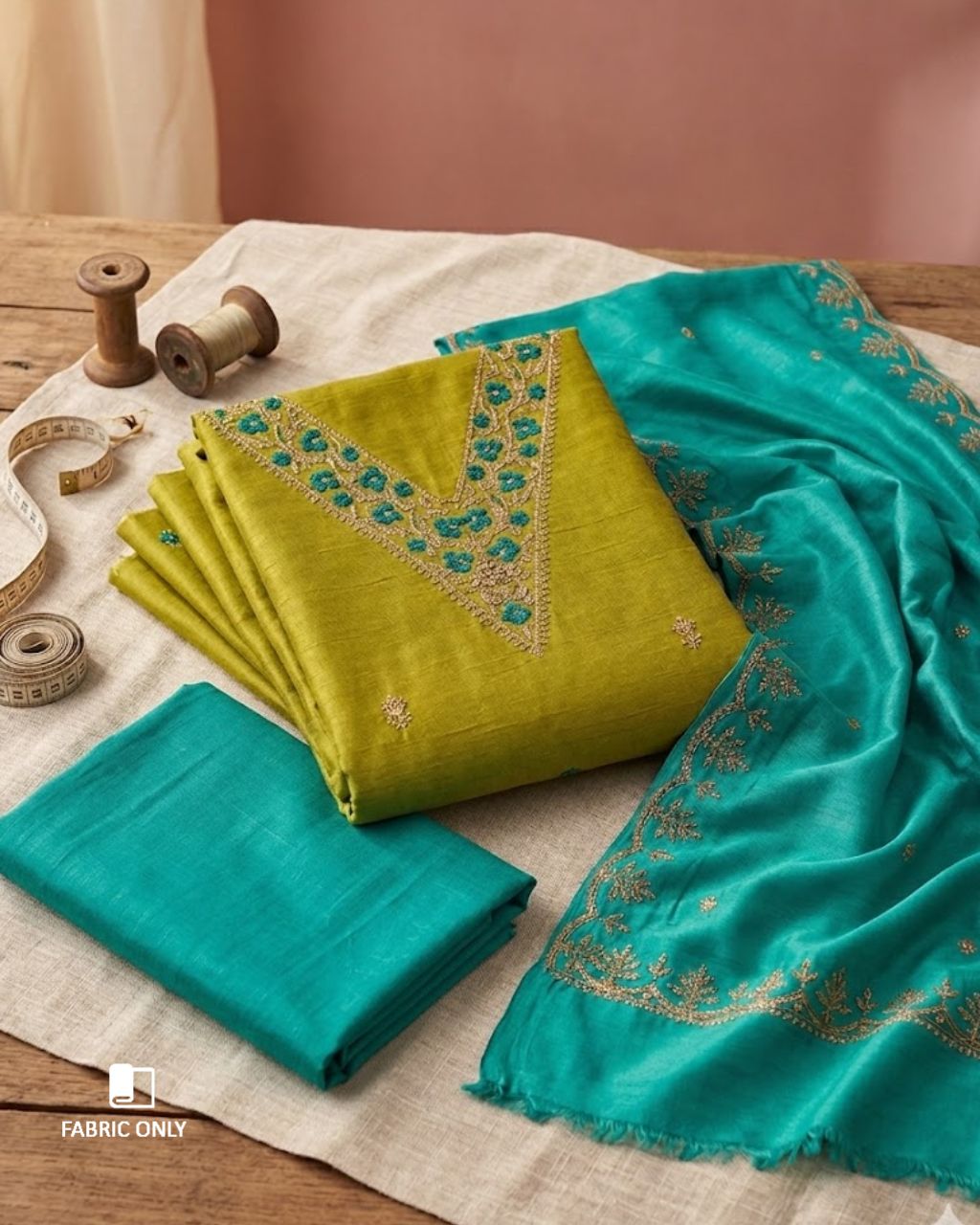 Poster Yellow Vichitra Silk Effortless Luxury