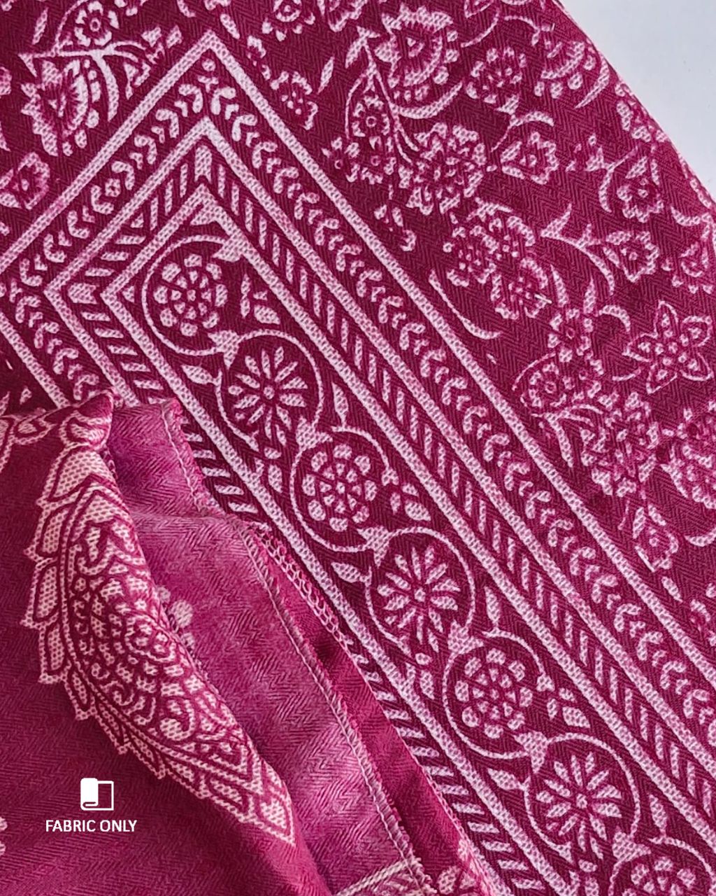 Rose Bud Cherry Purple Woollen Pashmina Grace Collection