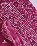 Rose Bud Cherry Purple Woollen Pashmina Grace Collection