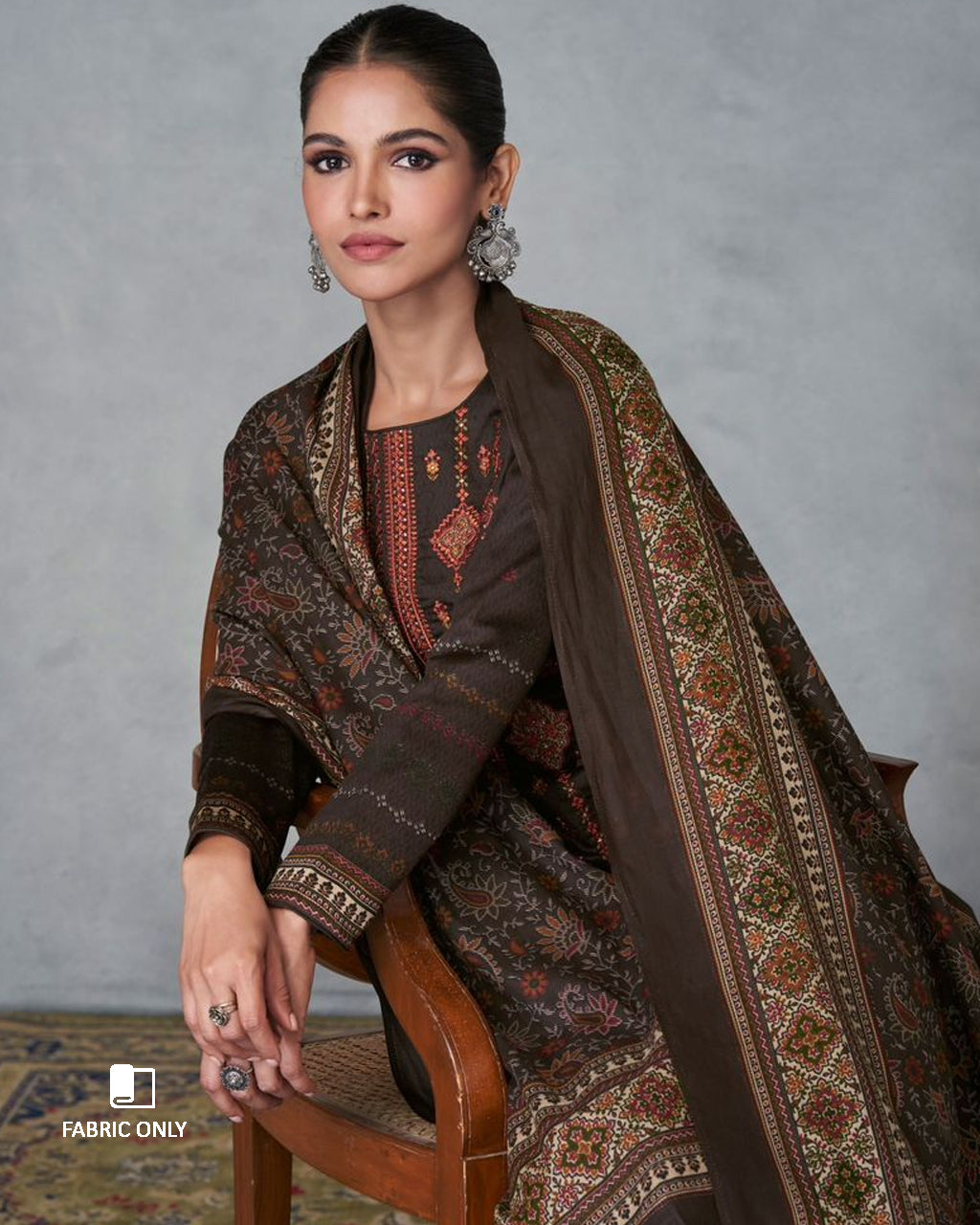 Secret Passage Viscose Jam Satin With Heavy Embroidery Work Unstitched Dress Material