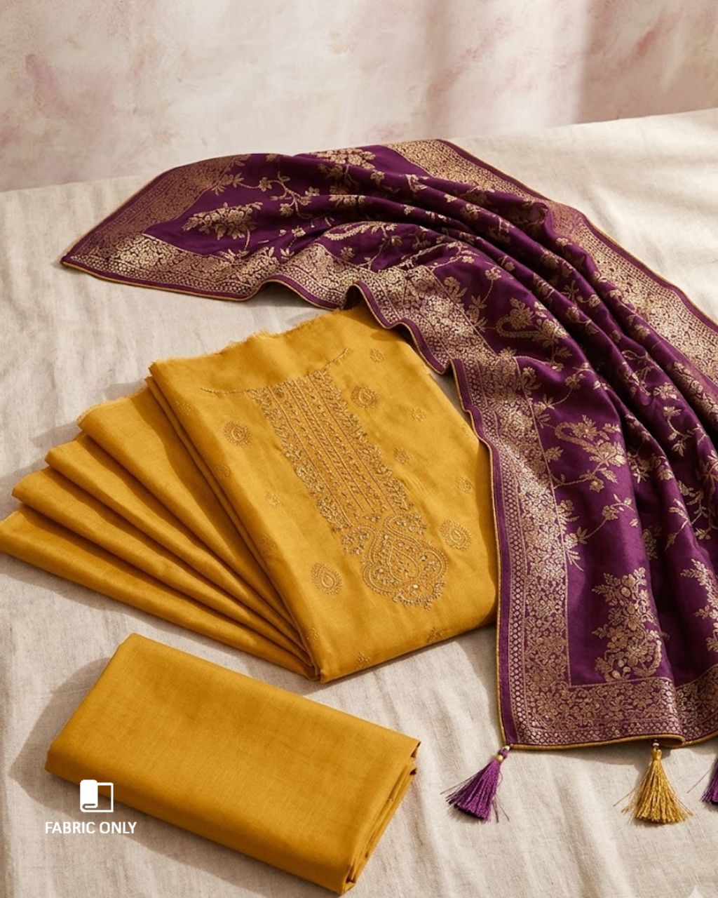 Auric Yellow Pure Viscose Pashmina Timeless Tradition