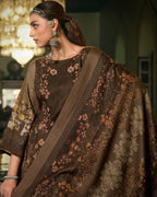 Brown Tumbleweed Alpine Wool Unstitched New Luxury Dress Material