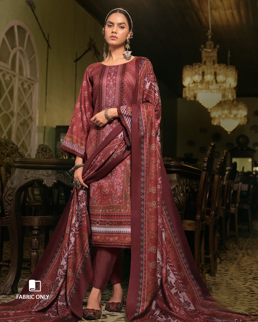 Smoky Topaz Alpine Wool Unstitched New Luxury Dress Material