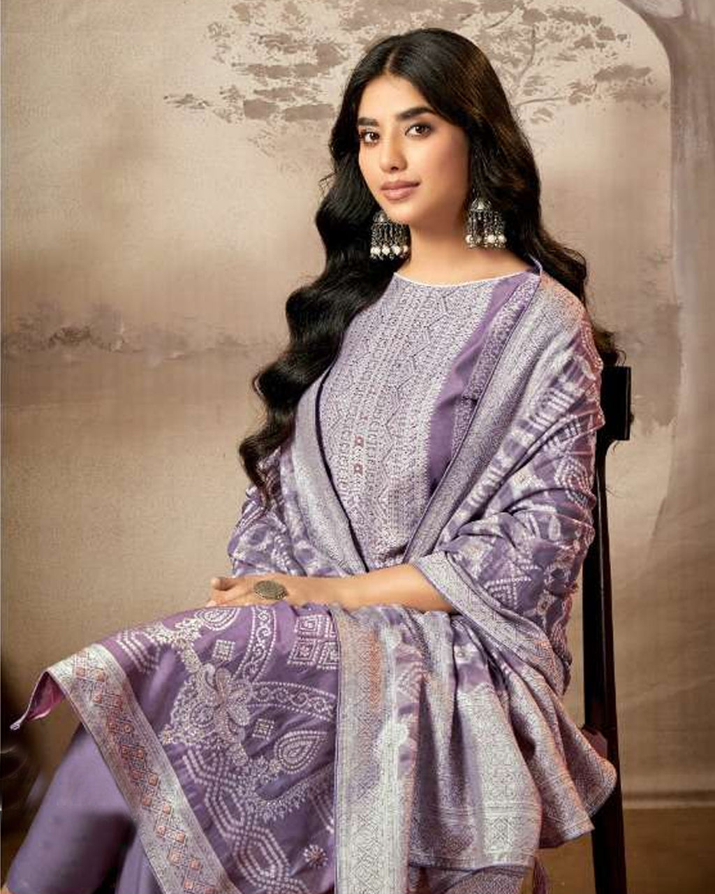 Dr Who Viola Purple Cotton Jacquard With Swarovski Regal Symphony