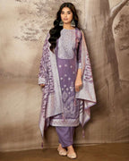 Dr Who Viola Purple Cotton Jacquard With Swarovski Regal Symphony