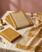 Driftwood Yellowish Orange Cotton Jacquard Swarovski Luxe Symphony
