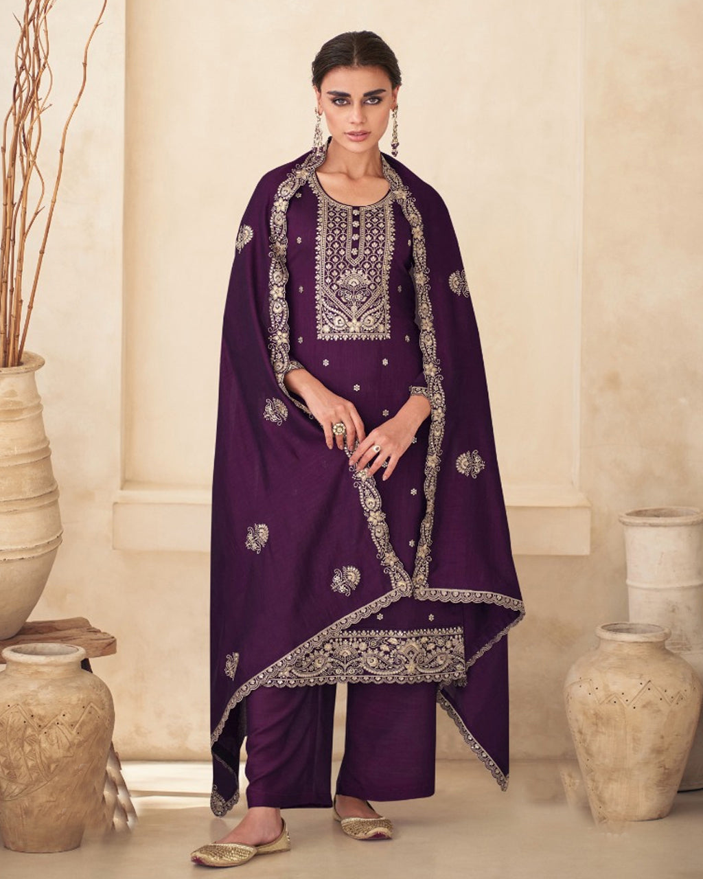 Grape Purple Premium Silk Luxe Radiance Set