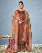 Spicy Mix Unstitched Satin Designer Dress Fabric