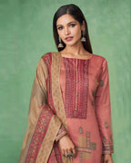 Pinkadelic Unstitched Satin Salwar Suit Material Set