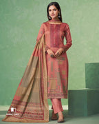 Pinkadelic Unstitched Satin Salwar Suit Material Set