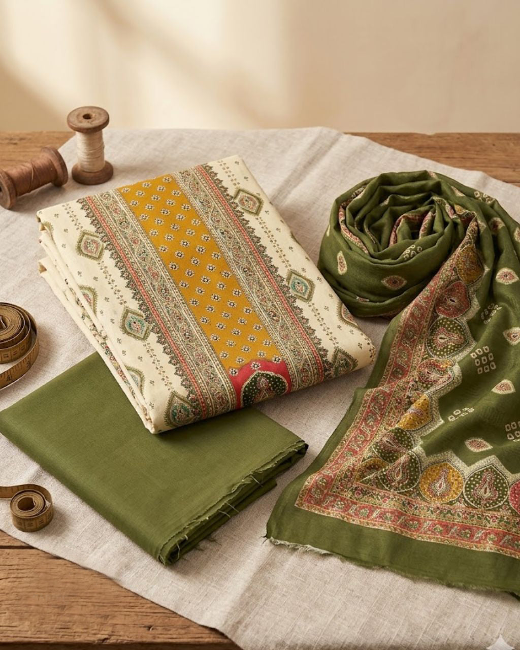 Fulvous Orange & White Jam Cotton Discharge Print Royal Radiance