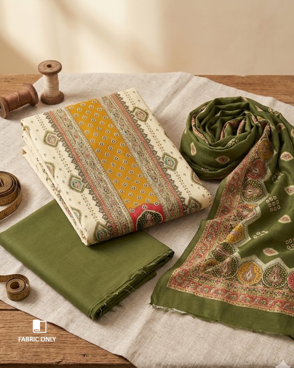 Fulvous Orange & White Jam Cotton Discharge Print Royal Radiance
