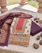 Allura Red & White Jam Cotton Discharge Print Blend of Craft & Comfort