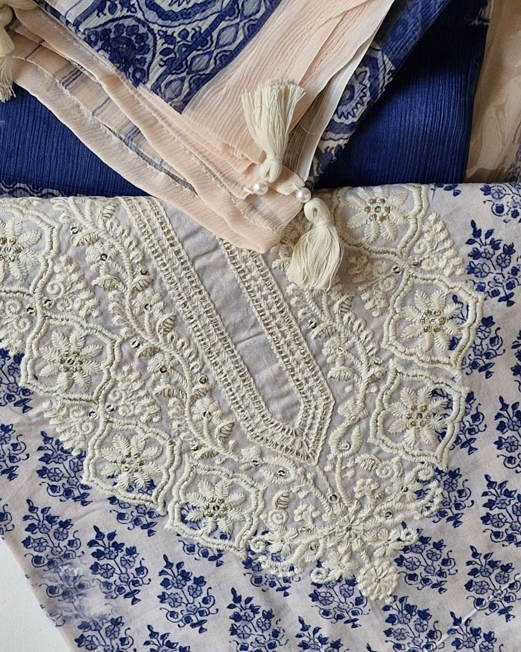 Early Crocus White Superior Cotton Embroidery Everyday Muse