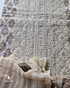Lily of the Valley White Superior Cotton Chiffon Daylight Edit
