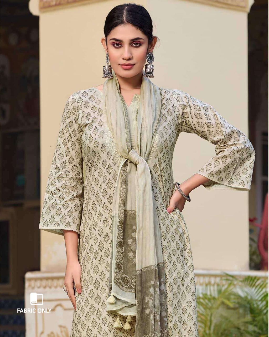 Lily of the Valley White Superior Cotton Chiffon Daylight Edit