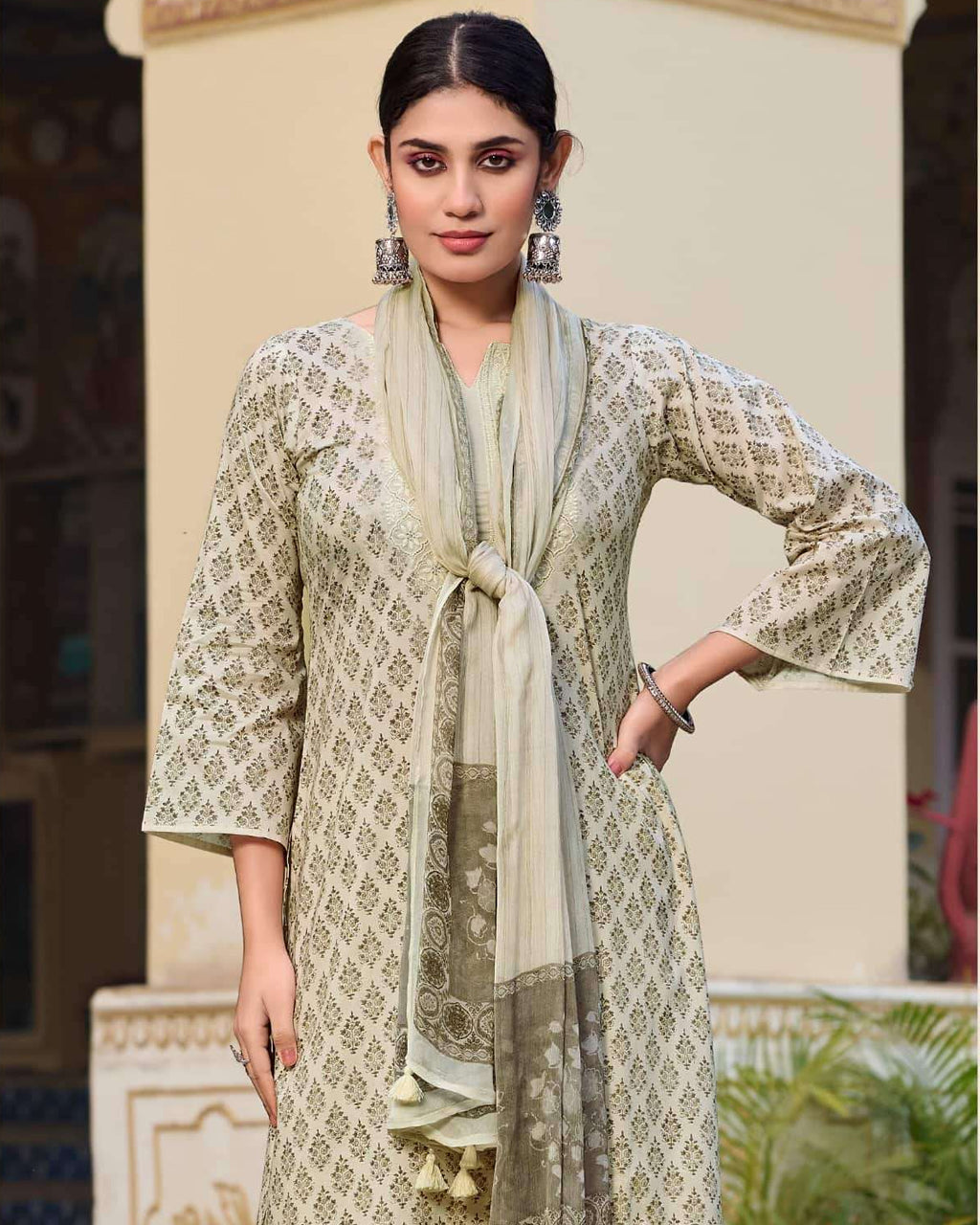 Lily of the Valley White Superior Cotton Chiffon Daylight Edit