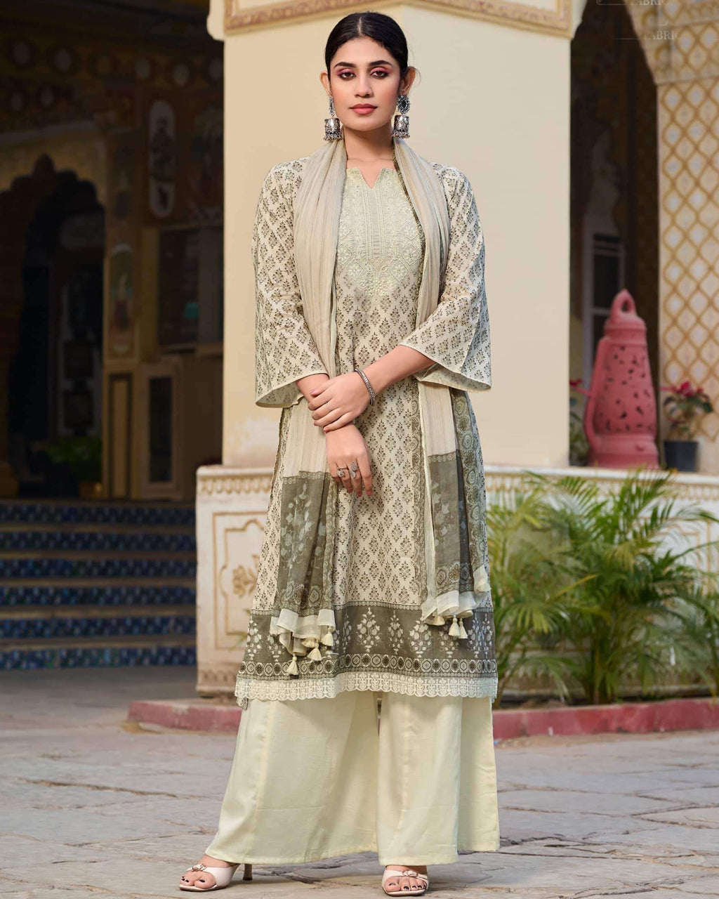 Lily of the Valley White Superior Cotton Chiffon Daylight Edit