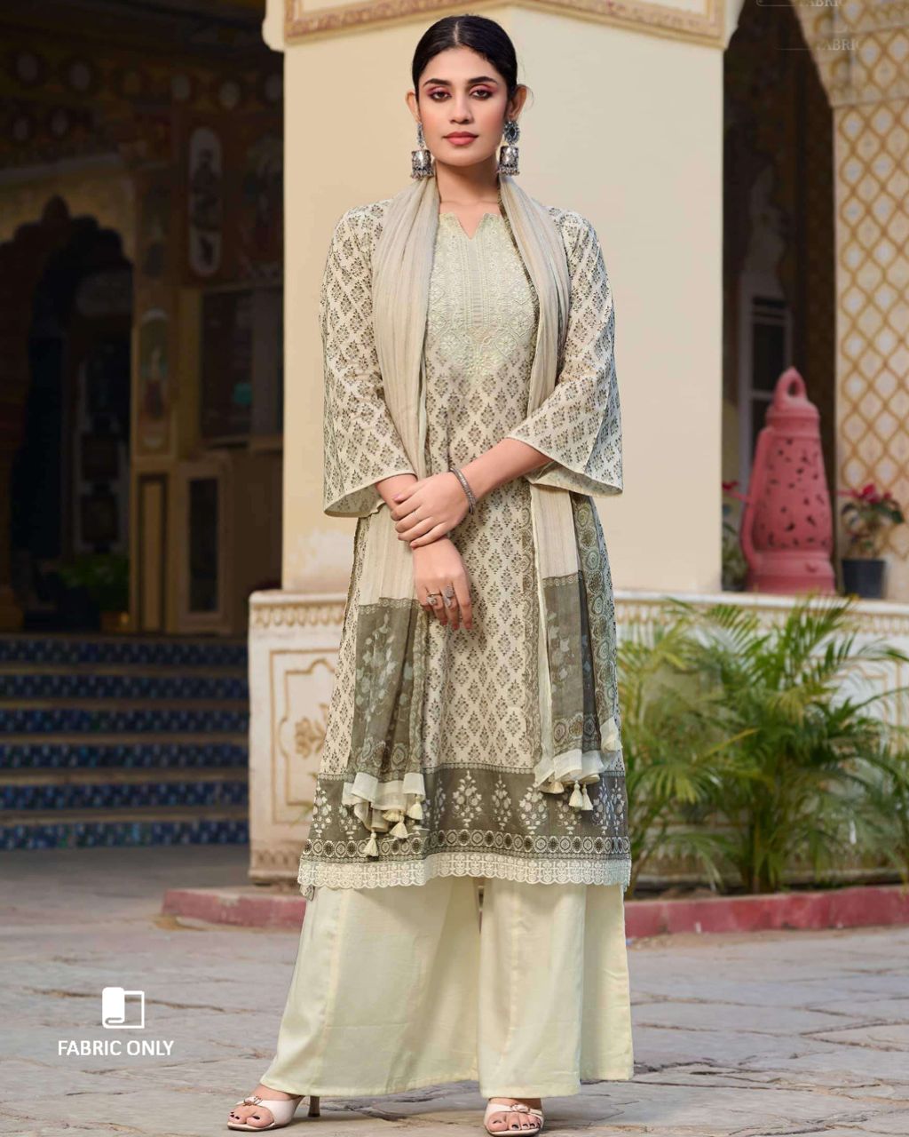 Lily of the Valley White Superior Cotton Chiffon Daylight Edit