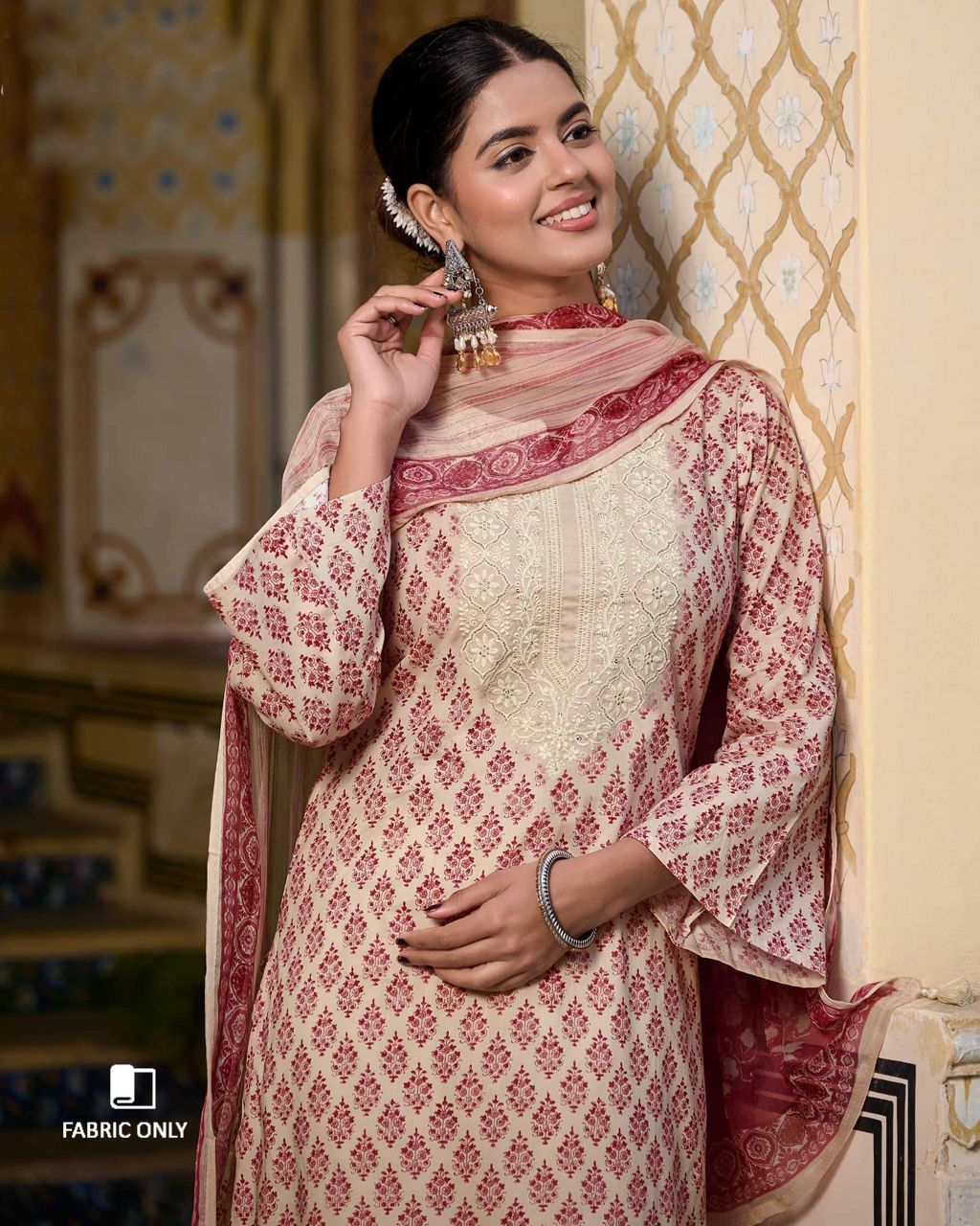 Arrowhead White & Rose Superior Cotton Printed Elegance Set