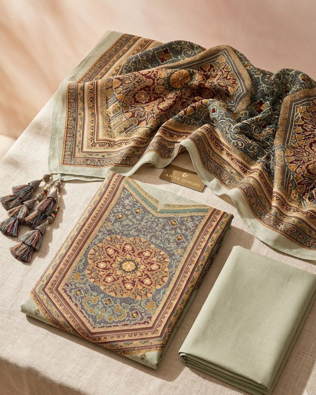Classic Chalk White Bemberg Muslin Silk Khatli Heritage Chapter