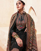 Black Wash Bemberg Muslin Silk Khatli Crafted Midnight Edit