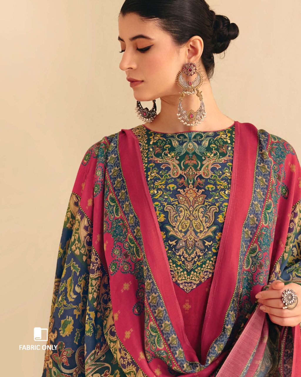 Valentine Red Jam Cotton Khatli Handcrafted Artisanal Detailing