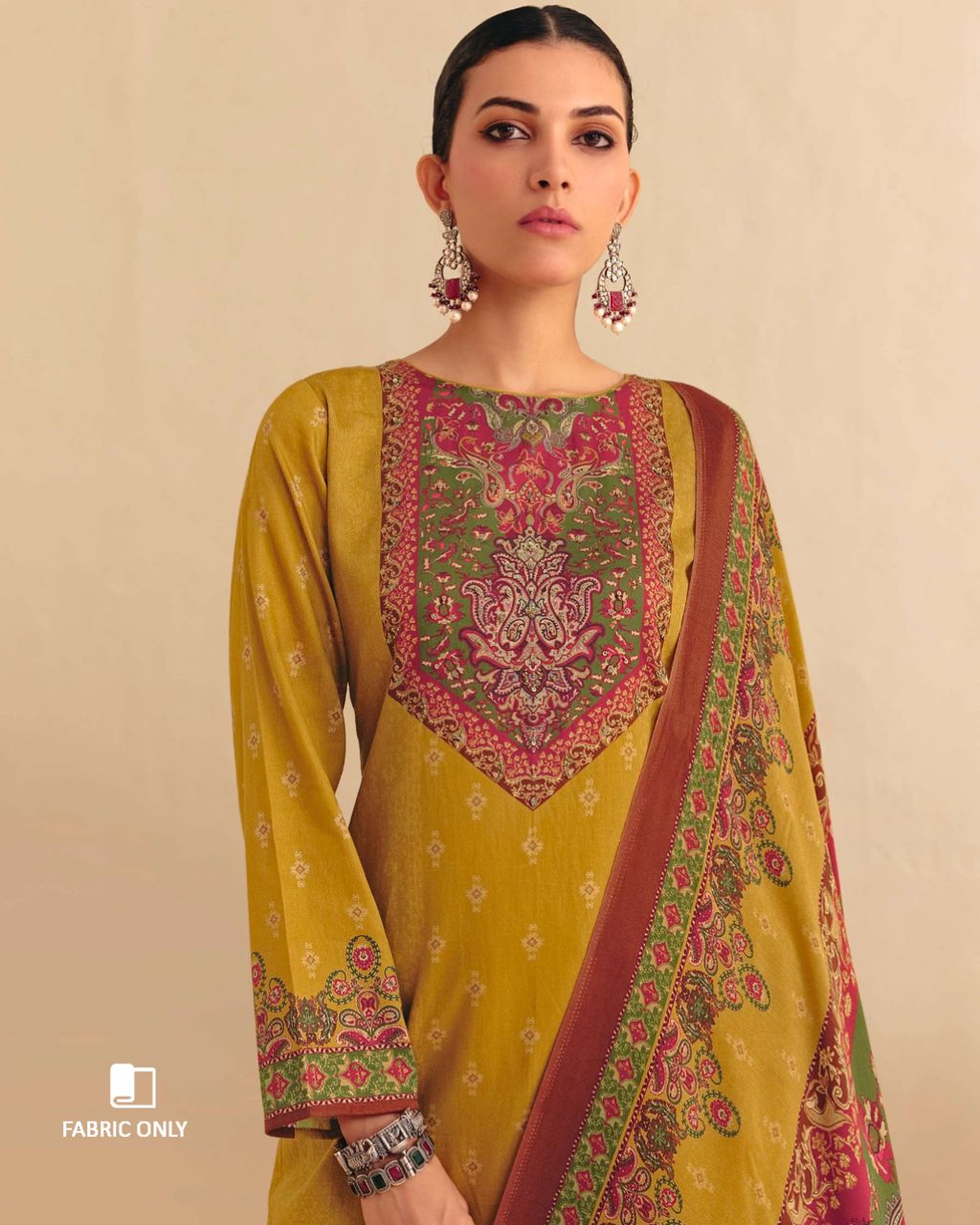 Brown Butter Yellow Jam Cotton Khatli Crafted Golden Muse