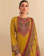 Brown Butter Yellow Jam Cotton Khatli Crafted Golden Muse