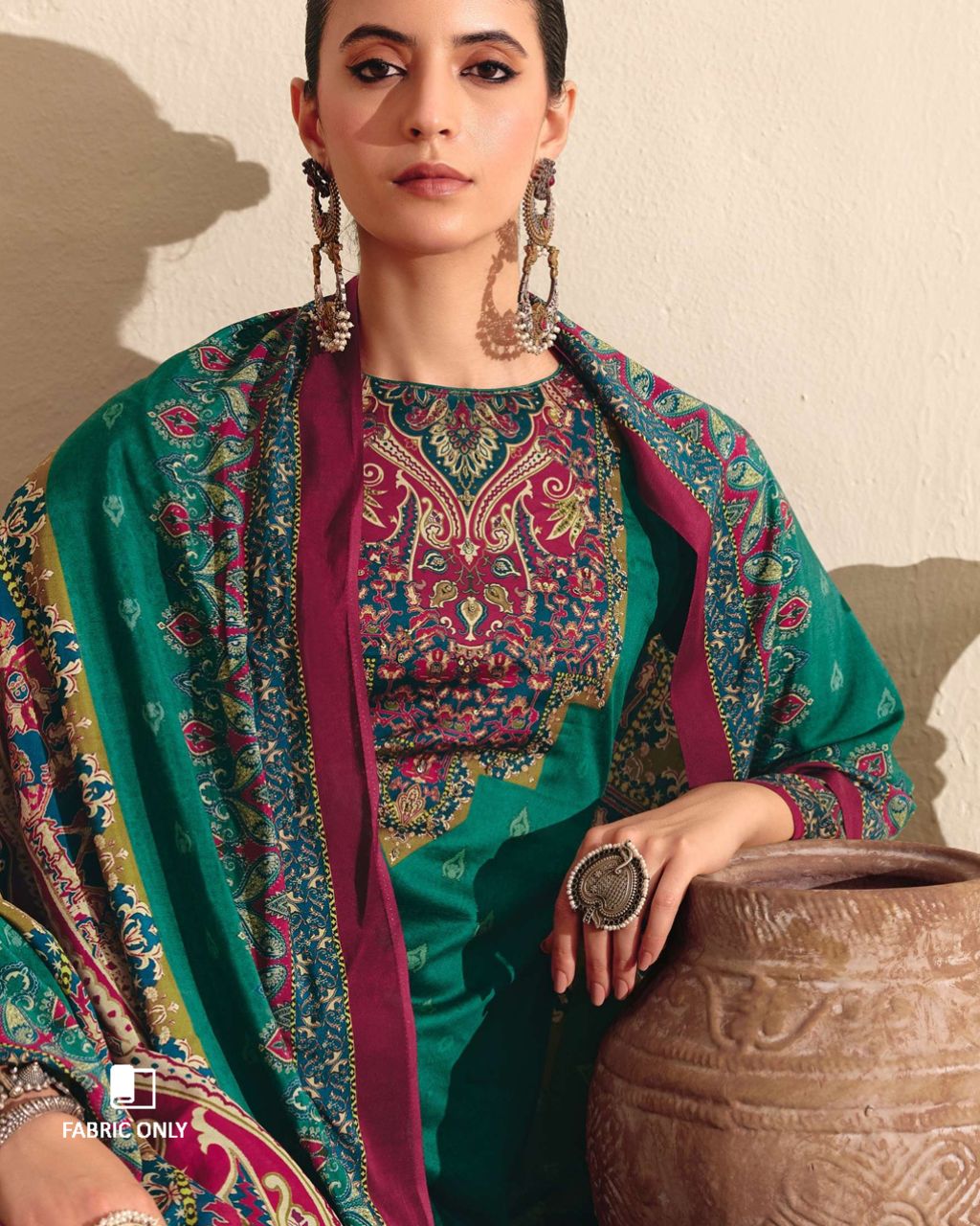 Emerald Spring Green Jam Cotton Khatli Crafted Ethnic Style