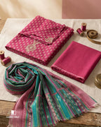 Sombre Roses Muslin Silk Digital Foil Shimmering Heritage Set