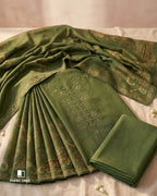 Cub Scout Green Viscose Linen Khatli Crafted Luxe Narrative
