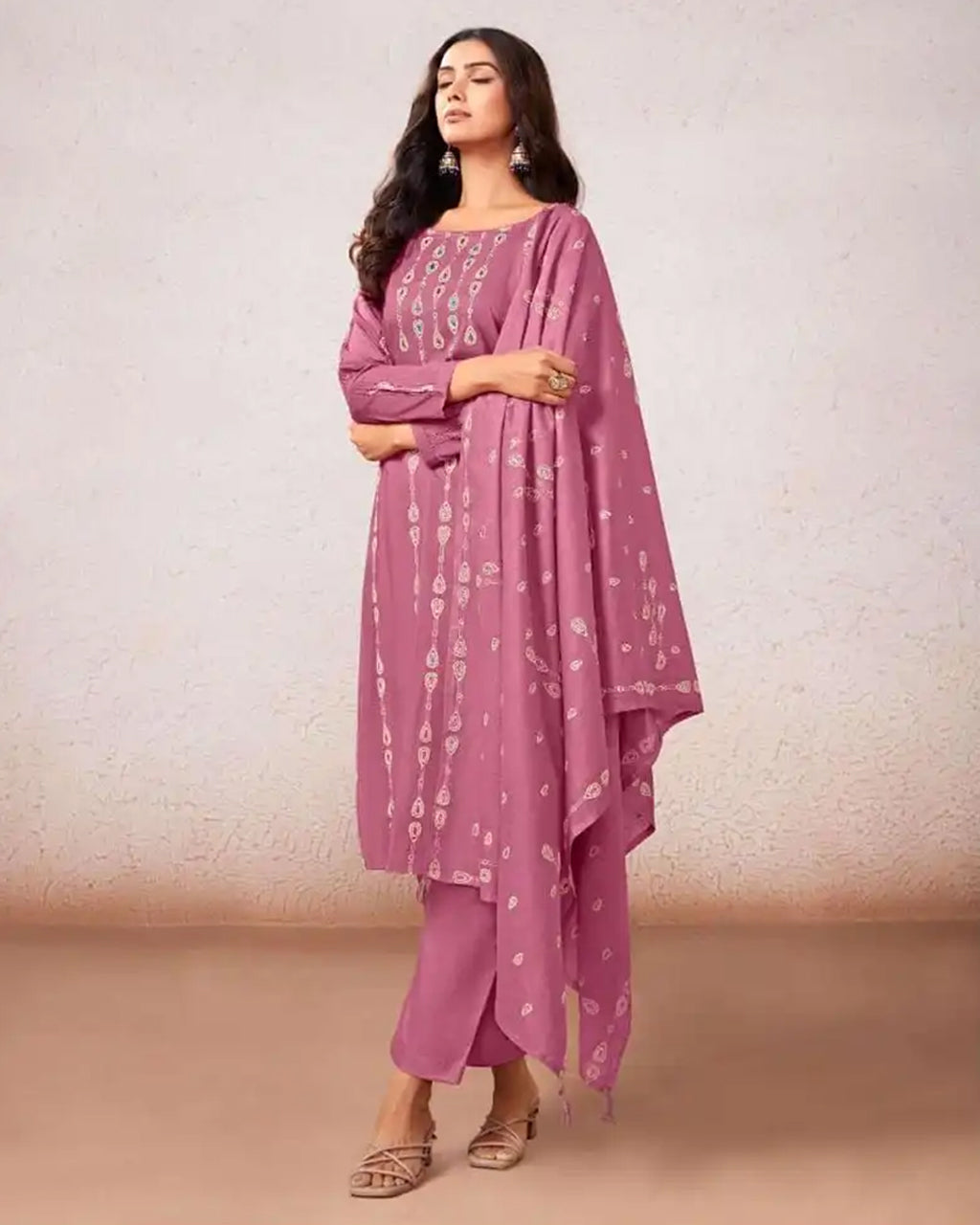 Old Geranium Pink Cotton Handcrafted Heritage Weave